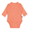 Body kopertowe dla niemowląt z prążkowanej bawełny organicznej - pomaranczowe